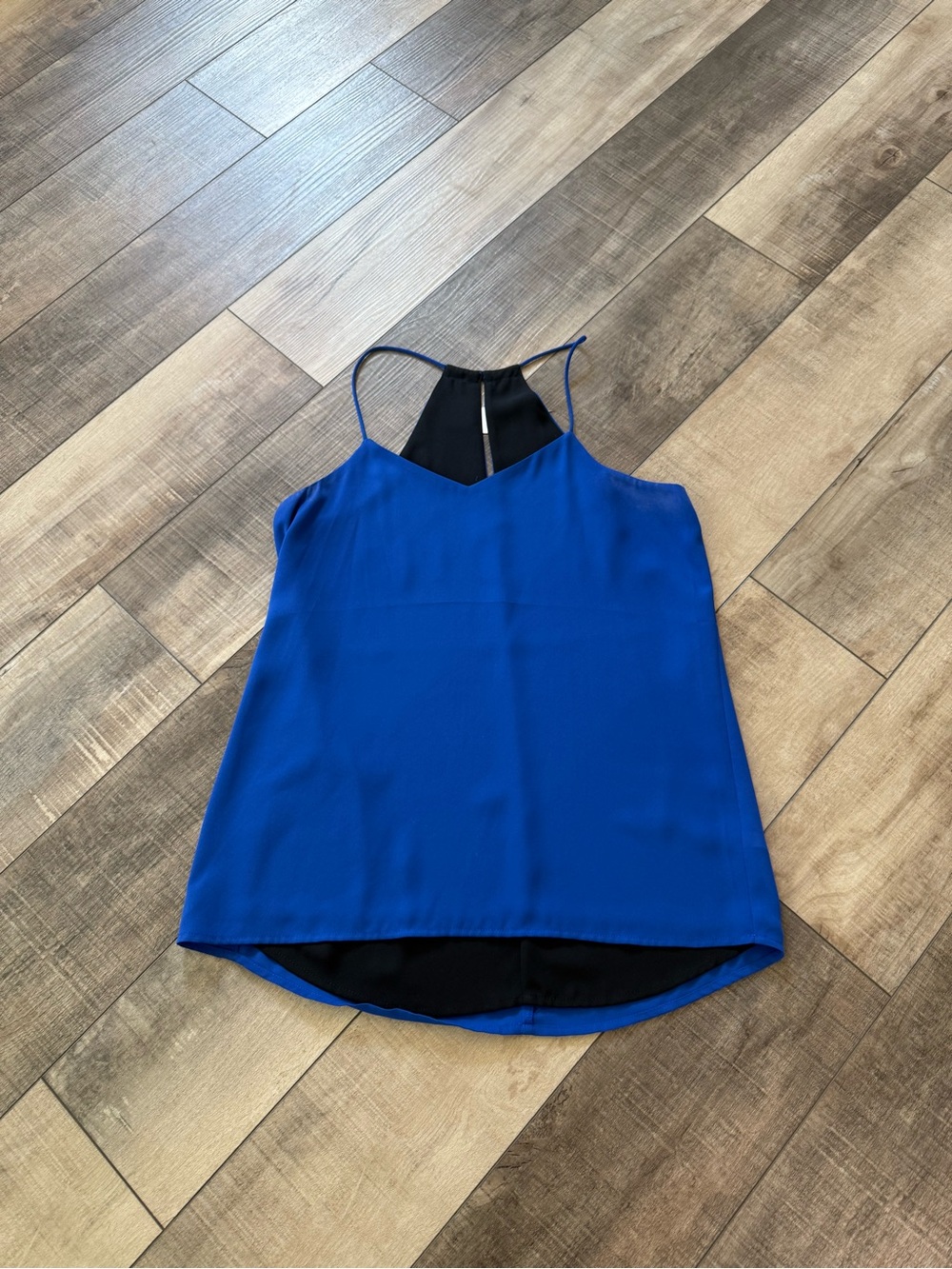 Express Royal Blue Double-Layer Cami with Black Back